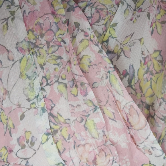 Sundance River Walk Silk Wrap Floral Tie Waist Flowy Feminine Fairy dress - Picture 9 of 13